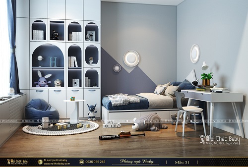 Thiết kế nội thất phòng ngủ bé trai - BBT129